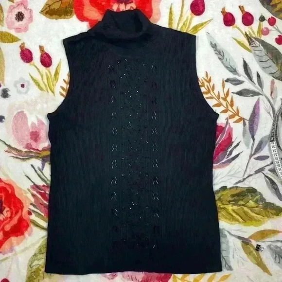 Requirements women’s sleeveless top with turtleneck and acrylic beading, size XL - Picture 8 of 11